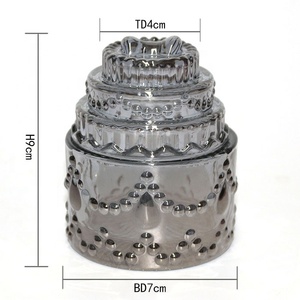 Langxu <span class=keywords><strong>Hot</strong></span> Bán đám cưới Holographic đường bát với nắp nhà bếp đầy màu sắc thực phẩm lưu trữ <span class=keywords><strong>container</strong></span> Glass kẹo Jar - Product Image 2