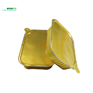 ภาชนะอลูมิเนียมฟอยล์แบบใช้แล้วทิ้ง <span class=keywords><strong>Weibo</strong></span> Golden Professional Food Grade ขนาด 310 มล. เป็นมิตรกับสิ่งแวดล้อม รีไซเคิลได้ หนา 0.12 มม. รับสั่งทำตามความต้องการ - Product Image 4