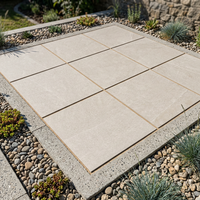 Carreaux de porcelaine extérieurs élégants en grès beige gris, épaisseur 20 mm, dalles de pavage robustes pour véranda, 600x600 mm