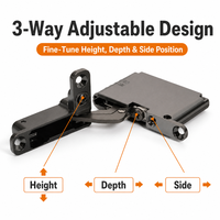 Charnière pivotante dissimulée Small Max25KG avec support en aluminium en L pour porte de vitrine en verre encadré, quincaillerie de magasin, approvisionnement stable