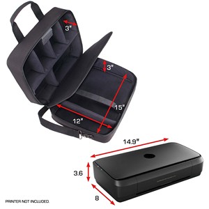 Étui de transport rigide en EVA noir personnalisable avec poignée, portable, imprimé, étanche, pour imprimante, sac de transport - Product Image 5
