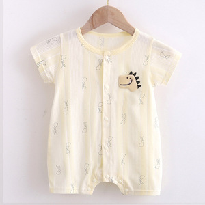 Combinaisons fines en tricot pour nouveau-nés, bébé en coton biologique, été respirant, vêtements pour enfants, barboteuses pour tout-petits, pyjamas pour bébés filles et garçons - Product Image 4