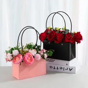 Bloemstuk Tas Waterdichte Kraft Papier Rose Bloemen Boeket Doos Bloem Gift Bag Voor Bloemenwinkel