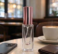 Botol Parfum Mini Kaca Transparan Isi Ulang 3ml 5ml 10ml untuk Wanita, Botol Sampel Parfum Kosong untuk Perjalanan
