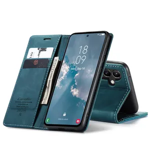 Caseme बटुआ फ्लिप मामले सेलफोन सामान पु चमड़े कार्ड सैमसंग गैलेक्सी A54 A31 A14 5G के लिए प्रकरण खड़े हो जाओ