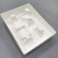 Emballage cosmétique écologique biodégradable personnalisé avec insert en pulpe moulée, plateau intérieur en fibre de papier et bagasse