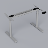 PRORIALS Cadre de bureau électrique réglable en hauteur à deux moteurs en acier inoxydable couleur personnalisée moderne pour bureau et domicile