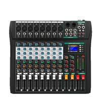 XTUGA Mixeur multi-canaux professionnel avec effets de réverbération, lecture Bluetooth, égaliseur, paramètres personnalisables, entrées XLR/USB, modèle CT