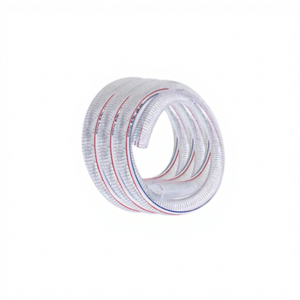 Manguera Reforzada con Alambre de Acero Transparente de 3 Pulgadas, 30 Metros, Resistente, de Alta Presión, Resistente al Calor y a los Químicos, de Larga Duración, para Riego de Jardín y Fábrica - Product Image 1