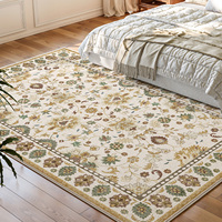 Tapis moelleux en peluche pour salon, tapis persan antidérapant pour chambre à coucher, style ethnique vintage, imperméable, compatible avec l'aspirateur, grand format