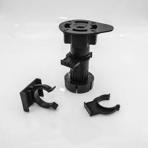 Kunststoff verstellbares Schrank bein Schwarzes Schrank tischbein mit Clips Kunststoff-Nivel lierfüße für Küchen schrank - Product Image 2