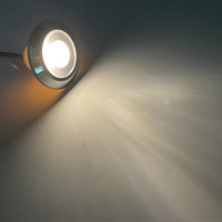 Lumière de marche LED marine authentique pour RV et bateau, blanc chaud, en acier inoxydable, étanche, lumière de courtoisie