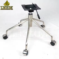 Base de chaise pivotante 5 étoiles en acier inoxydable de qualité supérieure, base de chaise robuste pour mobilier de bureau et de salon de direction