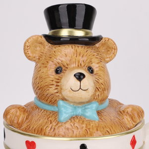 Redeco Pot de rangement en céramique fantaisie en forme d'ours Chapeleur <span class=keywords><strong>fou</strong></span> et tasse à thé, thème Alice au pays des merveilles, cadeau, vente en gros, décoration personnalisée - Product Image 3