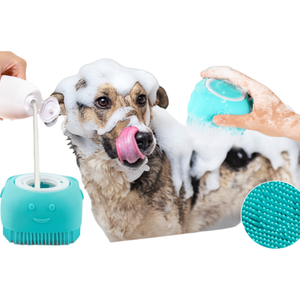 بيع بالجملة متعددة الأغراض لينة سيليكون الكلب القط حمام فرشاة تنظيف و الشامبو تفريق أمشاط - Product Image 5