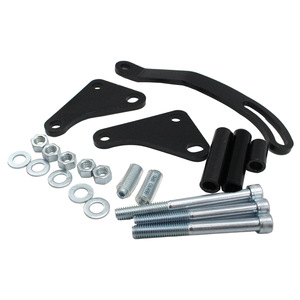 Chevrolet SBC350 Power Steering Pump Mount <b>Bracket</b> 3129BK Black And <b>Silver</b> For Replace Repair - Product Image 3