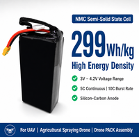 TPENERGY 299Wh/KG 8Ah-55Ah 6S 22.2v Lipo Silicon Carbon Semi Solid State Cell Nmc Paket Baterai Drone untuk UAV