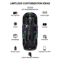 Nouvelles tendances Triple rangée couleur chasse sous lueur RGBIC dessous de caisse LED voiture chasse Underglow Kit de lumière pour voiture camion tout-terrain