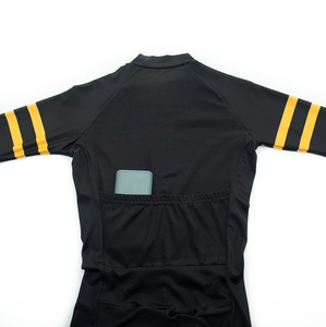 Nuevo Traje de Triatlón Color Block Negro y Amarillo con Almohadilla de Gel, Alta Elasticidad y Soporte, Ropa Profesional para Competición - Product Image 5