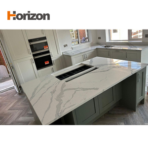 Thấp silica đá pha lê Trắng Nhân Tạo calacatta thạch anh Countertop với tĩnh mạch màu xám calacatta Quartz đá slab - Product Image 4