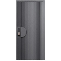 Porte d'entrée en aluminium pour appartement, à ouverture pivotante à simple battant, en alliage d'aluminium OEM PSL, avec joint anti-vol et anti-intempéries