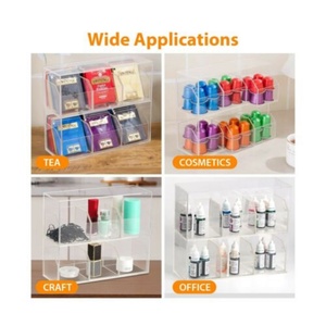 Présentoirs personnalisés en acrylique transparent empilables pour sachets de thé, avec impression sérigraphiée du logo sur mesure, vente en gros - Product Image 3