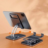Support pliable pour iPad avec rotation de 360 degrés Support d'ordinateur portable en acier inoxydable pour bureau Accessoires de téléphone portable