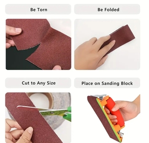 Rollo de papel de lija abrasivo continuo de 115mm <span class=keywords><strong>Lijadora</strong></span> de tambor de tela de <span class=keywords><strong>esmeril</strong></span> lista para carpintería y lijado de metal automotriz - Product Image 5