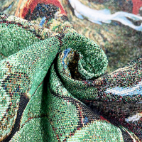 Tissu d'ameublement jacquard respirant 300 GSM, tissé gobelin, teint en fil, pour textile de maison et oreillers