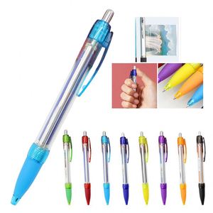 Stylo publicitaire personnalisé avec drapeau déroulant, impression couleur intégrale, papier à l'intérieur, bannière publicitaire rétractable en plastique - Product Image 2