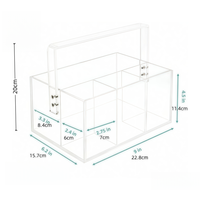 Transparenter Acryl-Besteckorganizer, Verbessert die Tischordnung und Einfachheit der Nutzung für Küche, Messer, Gabeln