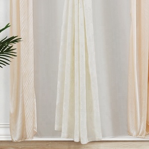 Cenefa decorativa <span class=keywords><strong>de</strong></span> doble capa para el hogar, cortina <span class=keywords><strong>de</strong></span> <span class=keywords><strong>tela</strong></span> lisa <span class=keywords><strong>de</strong></span> lujo europeo - Product Image 5