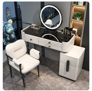 Coiffeuse moderne et abordable de luxe pour la maison, style nordique, avec tiroirs et miroir pour chambre à coucher - Product Image 3