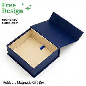 High-End Custom Logo Foldable Magnetic Gift <b>Box</b> <b>Strong</b> Magnet Closure Luxury Rigid Cardboard Packaging <b>Box</b> - Product Image 1
