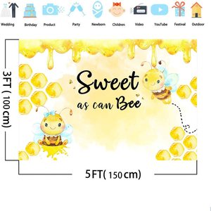 Arrière-plan Can abeille pour Photo, papier peint mignon et drôle, photographie de fond pour activités d'enfants, décoration de fête d'anniversaire, nouvelle collection 2020 - Product Image 4