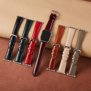 Bracelet de montre en cuir véritable ciré Upro pour Apple Watch Ultra 2 S10 S9 S8 49 mm 45 mm 44 mm 41 mm, bracelet en cuir de vachette vintage - Product Image 1
