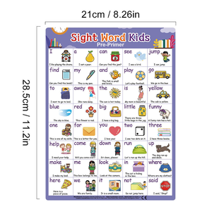 Fabricantes Venta caliente Stock Niños Inglés Vocabulario de alta frecuencia Póster Material didáctico para la decoración del aula - Product Image 4