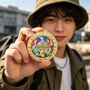 Pièce de monnaie commémorative du 30e anniversaire de l'anime, plaquée or, pièce de collection avec design de personnage fantastique, édition limitée, souvenir - Product Image 3