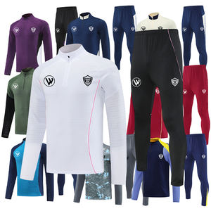 بدلة رياضية للرجال مع شعار مخصص للرجال أعلى جودة نصف سحاب بأكمام طويلة طقم من قطعتين بدلة رياضية لفريق كرة القدم - Product Image 1