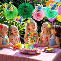 Fournitures de fête sur le thème de la jungle hawaïenne et des toucans tropicaux, décoration en forme de ruche, pendentif perroquet d'été, ensemble d'accessoires pour l'aménagement du lieu