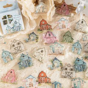 Commercio all'ingrosso piccola casa serie 46-foglio adesivo di carta Collage Base manuale Per le vacanze decalcomanie Decorative Per scatola - Product Image 6