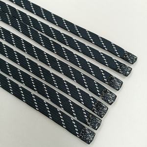 Durable 100% Polyester Hoodie and Pants Drawcords Shoelaces Comfortable Flat <b>Drawstring</b> with Glitter silicone tips for Garments - Product Image 4