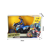 Moto télécommandée légère en PET, échelle 1:8, 2.4G, avec éclairage et suspension pour course à haute vitesse