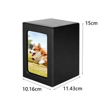 Accesorios para mascotas, urnas personalizadas para mascotas, cenizas de perros o gatos con marco de fotos, urnas de cremación para mascotas, cajas de madera