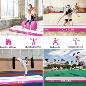 Tapis de gymnastique gonflable pas cher, Airtrack de sport pour le gymnastique, le yoga et le tumbling, avec dossier rabattable pour le sol - Product Image 5