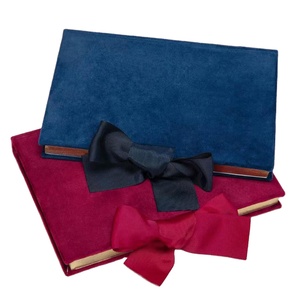 Cuaderno de Terciopelo Azul y Rojo, Diario, Libro de Bocetos, Hermoso Diario para Mujer, Agenda con Lazo - Product Image 1