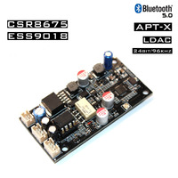 Adaptador inalámbrico APTX HD CSR8675 para receptor 5,1 ES9018 I2S DAC decodificador de audio 24Bit/96Khz LDAC antena