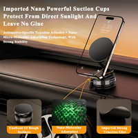 Support de téléphone de voiture magnétique puissant en alliage d'aluminium N52 personnalisé avec ventouse nano en époxy, support de tableau de bord réglable sur 3 axes