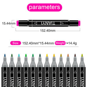 Marqueurs artistiques permanents à Double <span class=keywords><strong>pointe</strong></span>, 36 pièces, lanières à balles fines et pointes de ciseaux - Product Image 5