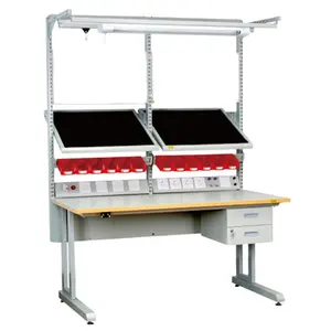 Leenol ESD Stainless Steel Worktable For Pipe System work table With Drawer Top Shelf